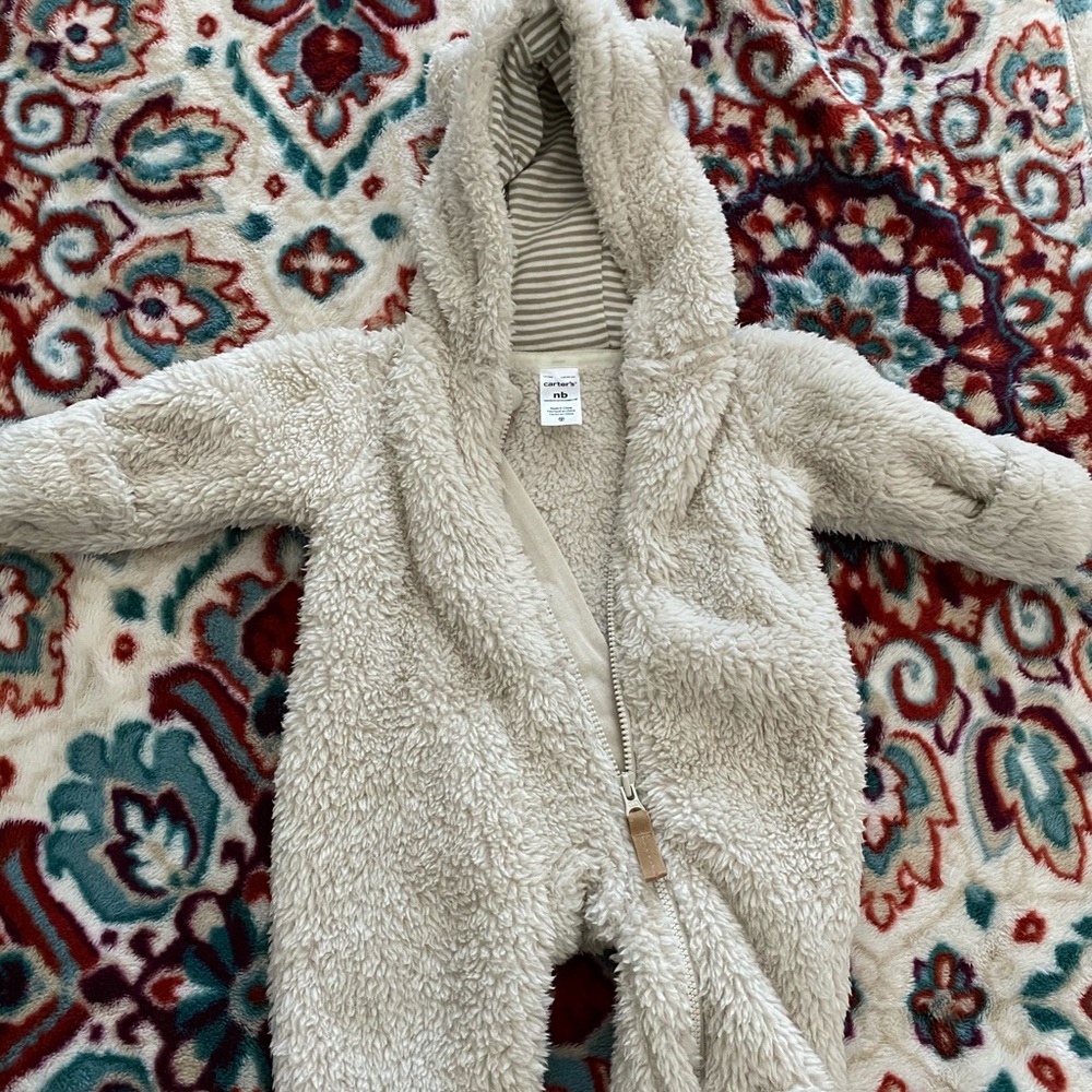 Baby newborn winter cover up onesie